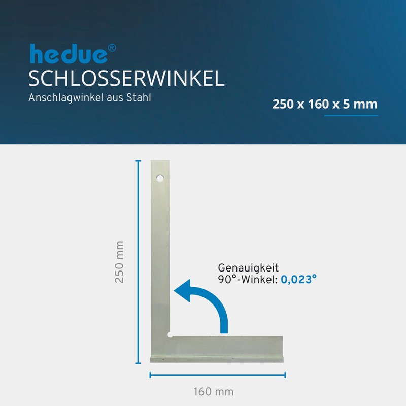 hedue® Engineer's Square with Stop - Angle Try Square Made