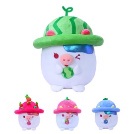 pinkmintcat 8" Mushroom Watermelon Cow Stuffed Animals - Cute Plushies & Soft Plush Toys, Stuffed Cow Plush for Girls, Fluffie Stuffies Throw Pillow Decoration Gift for Baby Girls Boys