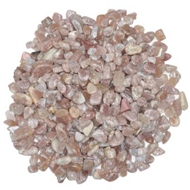 Hypnotic Gems: 3 lbs of Polished Strawberry Quartz Rock Chips - Tumbled Stones for Vases, Fountains, Art and Crafts, Jewelry Making, Crystal Healing and More!