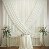 10×12ft Wrinkle Free Ivory Backdrop Curtain for Wedding Parties, 2
