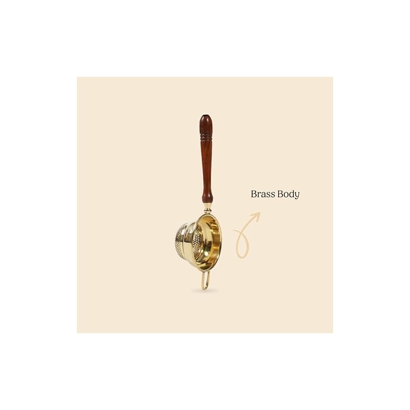 Yuktha Eternals | Medium Brass Strainer | Ideal for 2