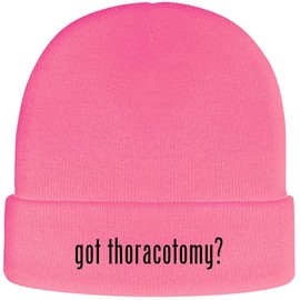 One Legging it Around got Thoracotomy? - Soft Adult Beanie Cap, Pink