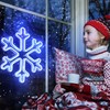 Enhon Christmas Neon Snowflake Light, 12 Inch Giant Snowflake Lights,