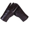 Harssidanzar Leather Gloves for Men, Winter 100% Rabbit Fur Lined