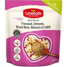 Linwoods Milled Flaxseed, Almonds, Brazil Nuts, Walnuts and Co-q10 360g (Pack of 12)