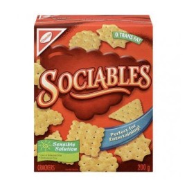 Mondelez Canada Inc Christie Sociables Crackers, 200g/7.1 oz.,  {Imported from Canada}