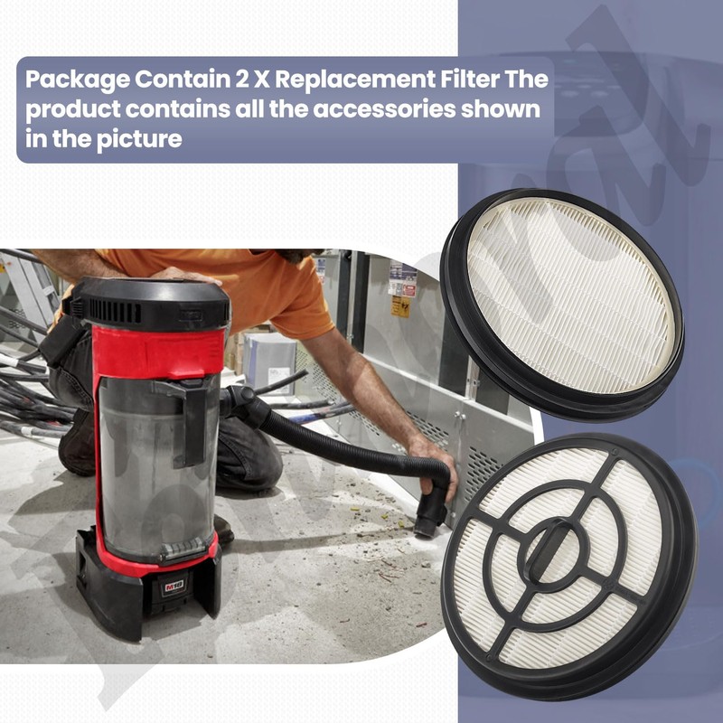 2Pack Replacement Filter 49-90-1963 Compatible with Milwaukee M18 3 In
