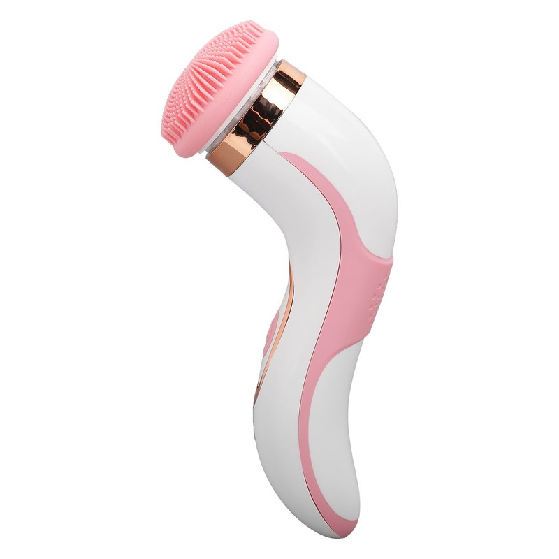 Electronic Facial Brush Reduce Fatigue Silicone Head Jadestone Roller Massaging