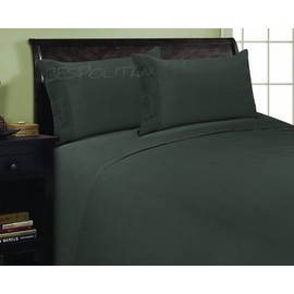 Elegance Linen 1800 Thread Count PLEATED DESIGN Egyptian Quality Luxurious Silky Soft WRINKLE RESISTANT 4 pc Sheet set, Deep Pocket Up to 16" - All Size and Colors, Queen Gray