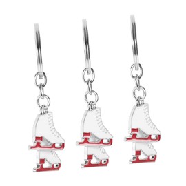 SUPVOX 3Pcs Ice Skating Keychains - Adorable Zinc Alloy Ice Skates Keychains for Purse, Bag, Winter Sports, White, 2.95 * 1.18 * 1.18inch