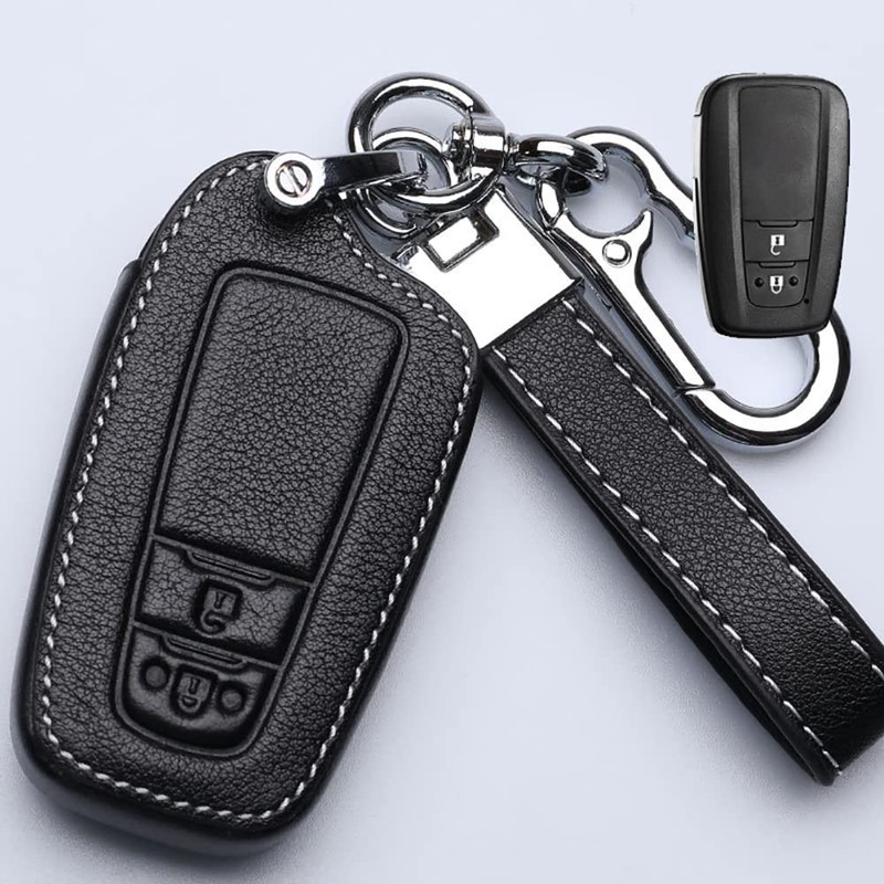 ontto Leather Car Key fob Cover fit for Toyota Camry