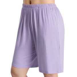 Latuza Women's Soft Sleep Pajama Shorts L Purple A