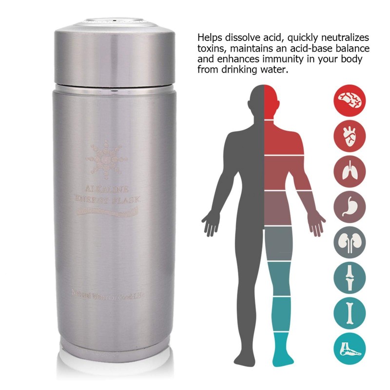 EVTSCAN Stainless Alkaline Water Bottle Portable Nano Balance Bio Energy