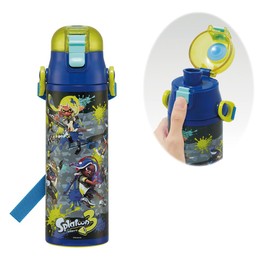 Skater Children's Stainless Steel Water Bottle, Direct Drinking, 580ml, Splatoon 3, Lightweight Type for Kids, Boys, Cold Retention Only, Sports Bottle, Cute, Kids, Children, Water Bottle, SDC6N-A