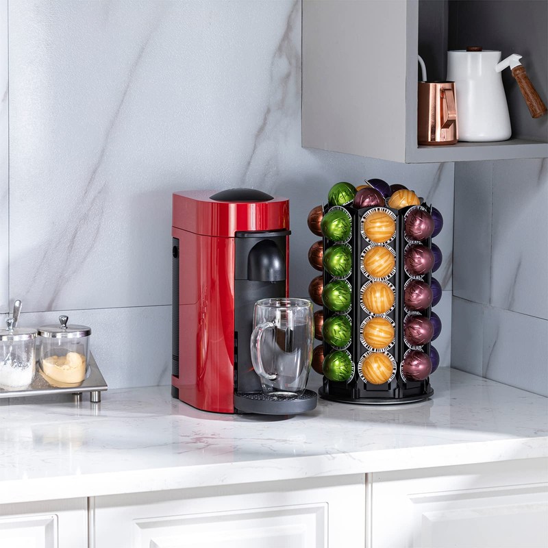 Rice Rat Coffee Pod Carousel Holder with Central Additional Pods