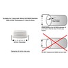 40mm Plastic End Caps, White Tube Inserts, Pack of 4