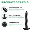 HXJDAM 140Pcs M4.2x32mm Black Self Tapping Screws, Flat Head Screws,