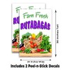 Farm Fresh Rutabagas (24" X 36") Vinyl Decal Only (Pack