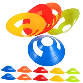 Kisangel Multi-Function Soccer Training Cones Round Disc Obstacle Pad Great for Boys and Girls' Sports Training