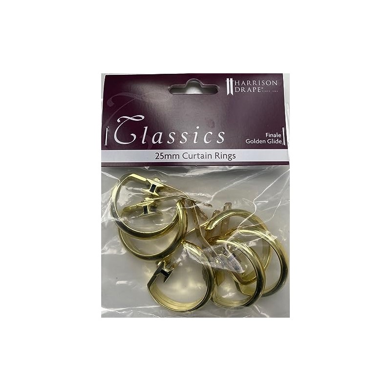 Harrison Drape Ring Sliders for 25mm Extendable Corded curtain poles,