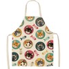 Linen Children's Cooking Apron Cute Elephants, Cat