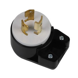 Right angled Nema L5-15P 15 Amp 125V 2 Pole 3 Wire Industrial Grade Locking Male Plug, Industrial Twist Lock L5-15 12 Directions Rotatable AC Plug. LK-6311T