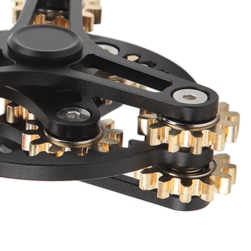 Fingertip Gear Toy 4 Gears Decompression Metal Finger Hand Brass