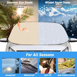 Windscreen Cover Winter Windscreen Cover Car Winter Windscreen Cover Winter Windscreen Cover Winter Windscreen Cover Against Snow Ice Frost Dust for Car 179 x 140 x 122 cm L