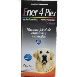 Ener 4 Plex Senior 60 Tabs Vitaminas Geriátricos + De 7 Años