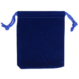 K & M Coin Velour Drawstring Pouch - 2.75x3.25 Royal Blue - Pack of 25