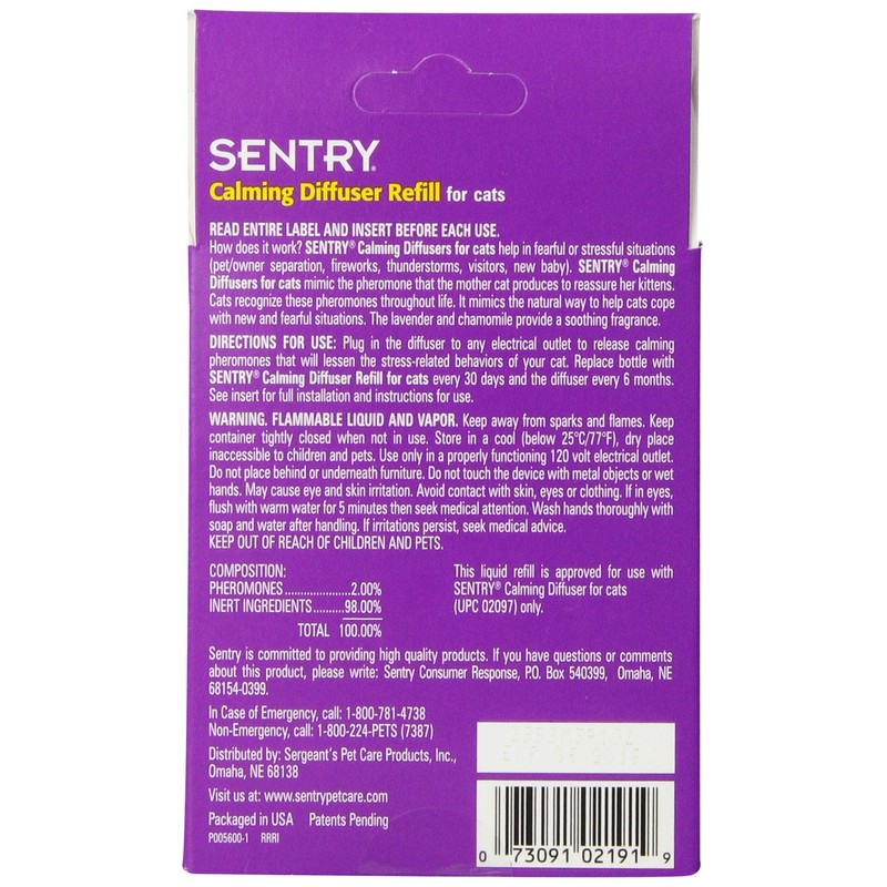 Sentry Sentry Calming Diffuser Refill for Cats, 1.5 Ounce