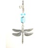 Turquoise Ice Blue Silvery Metal Dragonfly Ceiling Fan Pull Chain