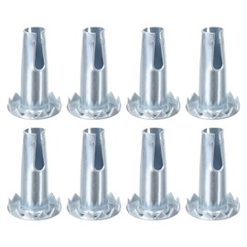 sourcing map Caster Sockets, 8pcs 3/8" x 1-1/4"(9.5x31mm) Metal Caster Stem Sleeve Wheel Socket Type Mounting Stem for 5/16" x 1-1/2" Stem