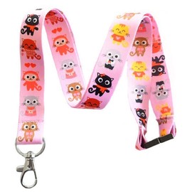 Execucat Holiday Cats Break Away Lanyard Keychain Id Badge Holder (Valentine's Day)