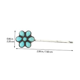 Baluue Chic Retro Flower Bobby Hair Clips Metal Hair Pins Set of 3 for Occasions