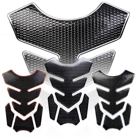 REVSOSTAR 3D Tank Pad, Gas Tank Protector, Motorcycle Tank Sticker Protector Decal Gas Oil Fuel Tank Pad Protector (3 Pcs per set, Multi-coloured, 1Pc of Each Color)