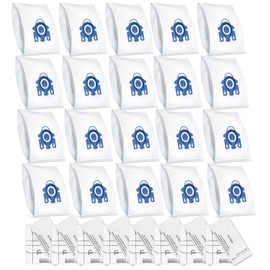 Yinage 20 Packs 3D Airclean Bags Replacement for Miele GN Vacuum Classic C1 Complete C1 Complete C2 S227 S240 S270 S400 S2 S5 S8 Series with 8 Motor Protection Filters, 8 AirClean Filters