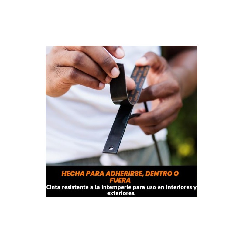 Gorilla Cinta de montaje de doble cara resistente, cinta negra,