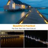 VOLISUN Solar Driveway Lights Dock Deck Lights 4-Pack,2 Colors in