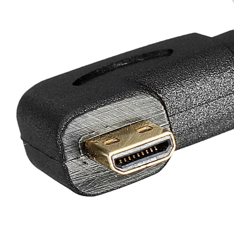 Chenyang Adaptador Micro HDMI macho a HDMI hembra en ángulo
