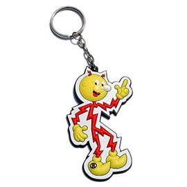 [CHOPPERS] Reddy Kilowatt Lady Kilowatt Rubber Key Chain Key Ring American Miscellaneous Goods, yellow