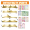 71 Coronas Rey Diy De Fiesta Dorada Con Calcomanía Oro