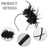 MUNSKT 2 Pcs Flower Cocktail Tea Party Feather Set, Headwear