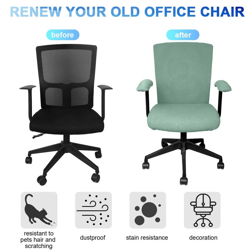 Tallew 4 Pcs Office Chair Covers Set Computer Universal Protective