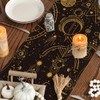 Artoid Mode Black Gold Astrology Occult Moon Magic Table Runner,