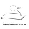 2.5 inch Hole Pop up Outlet for Countertop,20W USB C,4