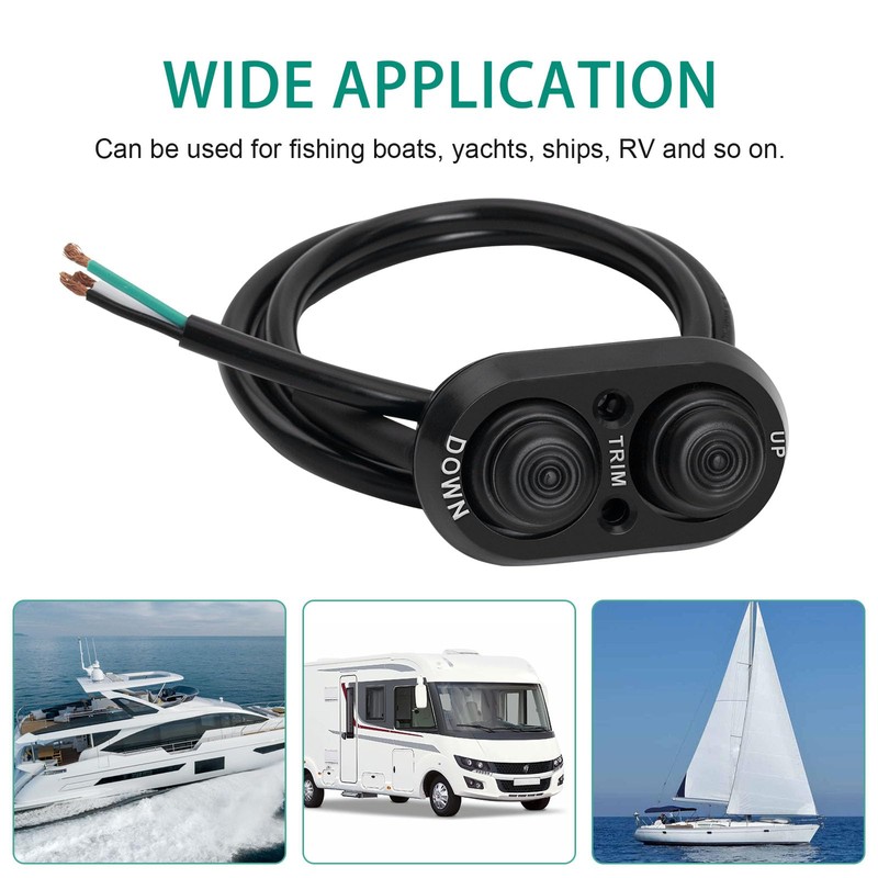 Boat Tilt Trim Switch Push Button Transom Outboard Remote Control