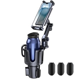 Giftorld Cup Phone Holder, Tablet Holder, 2 in 1 Car Cup Holder with Adjustable Long Arm for Car, 360° Rotating Phone Tablet Holder, Compatible for Tablet, All Smartphone