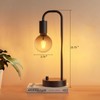 ONEWISH Industrial Table Lamp for Bedroom, Fully Dimmable Modern Bedside