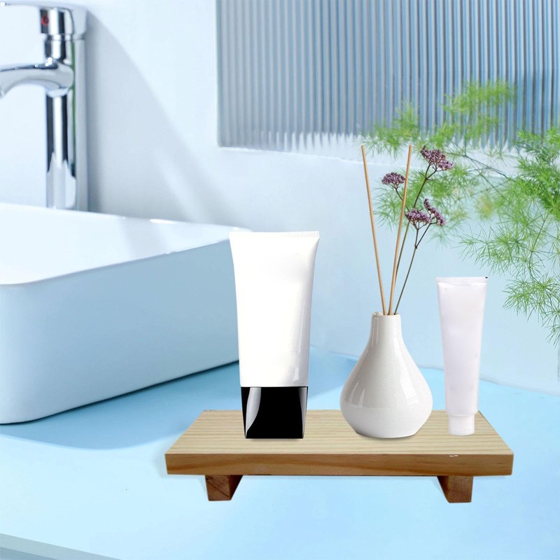 B Baosity Wood Pedestal Stand Wooden Riser Stand Multipurpose Soap